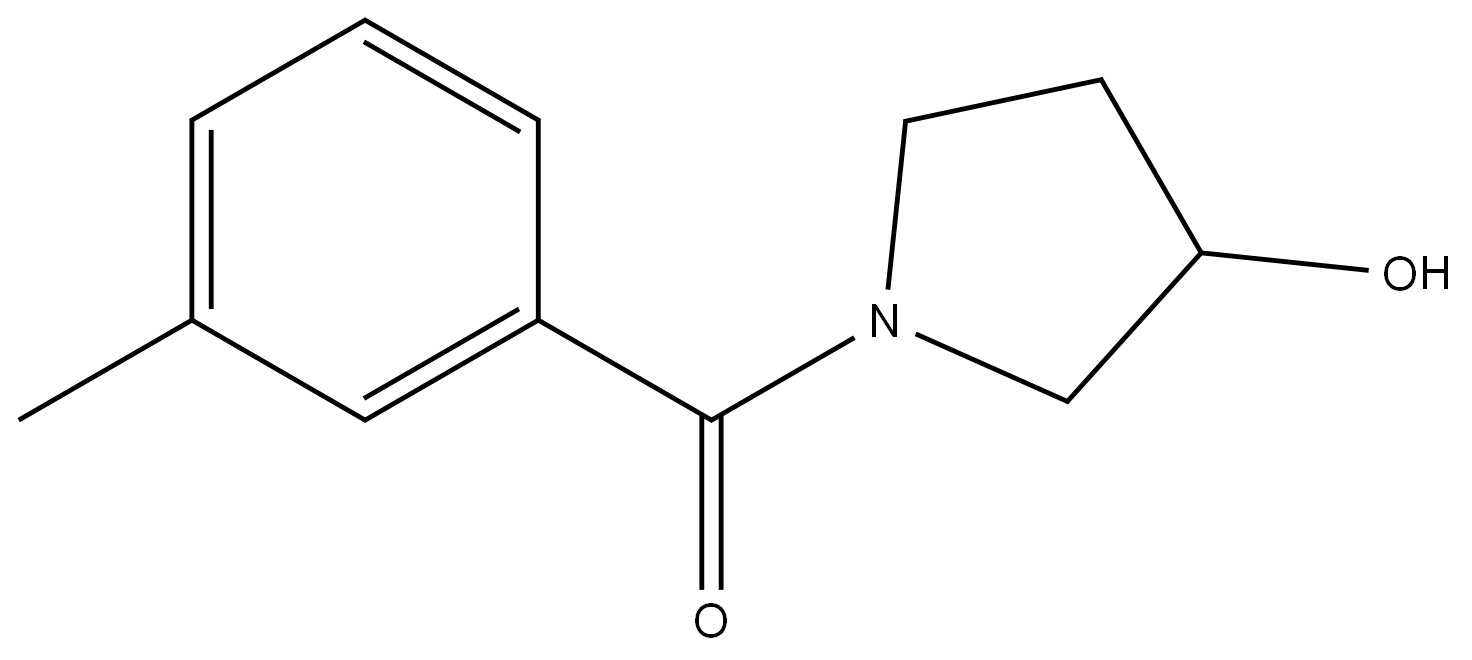 (3-Hydroxy-1-pyrrolidinyl)(3-methylphenyl)methanone,1340363-36-1,结构式
