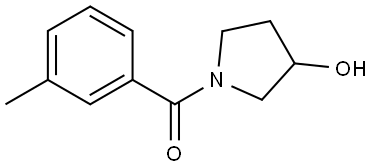 (3-Hydroxy-1-pyrrolidinyl)(3-methylphenyl)methanone Structure