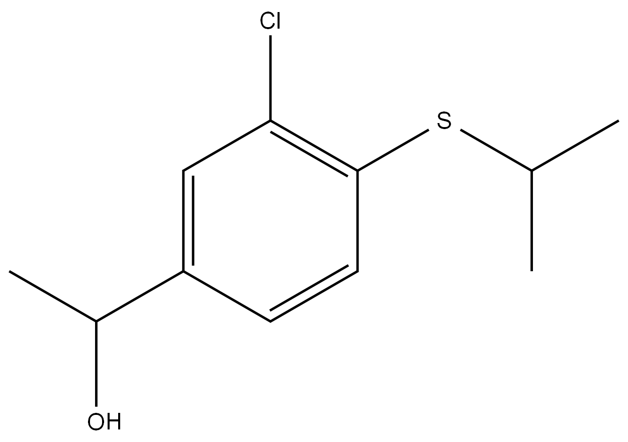 3-Chloro-α-methyl-4-[(1-methylethyl)thio]benzenemethanol,1341530-85-5,结构式