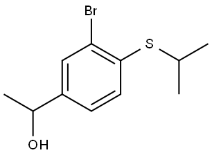 3-Bromo-α-methyl-4-[(1-methylethyl)thio]benzenemethanol Structure