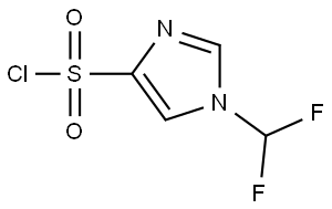 1-(二氟甲基)-1H-咪唑-4-磺酰氯,1342463-34-6,结构式