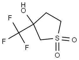 3-hydroxy-3-(trifluoromethyl)tetrahydrothiophene 1,1-dioxide Structure