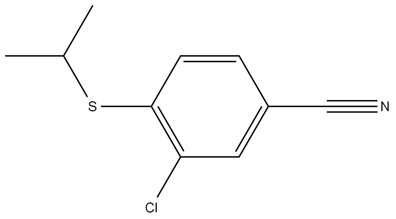 3-Chloro-4-[(1-methylethyl)thio]benzonitrile Structure