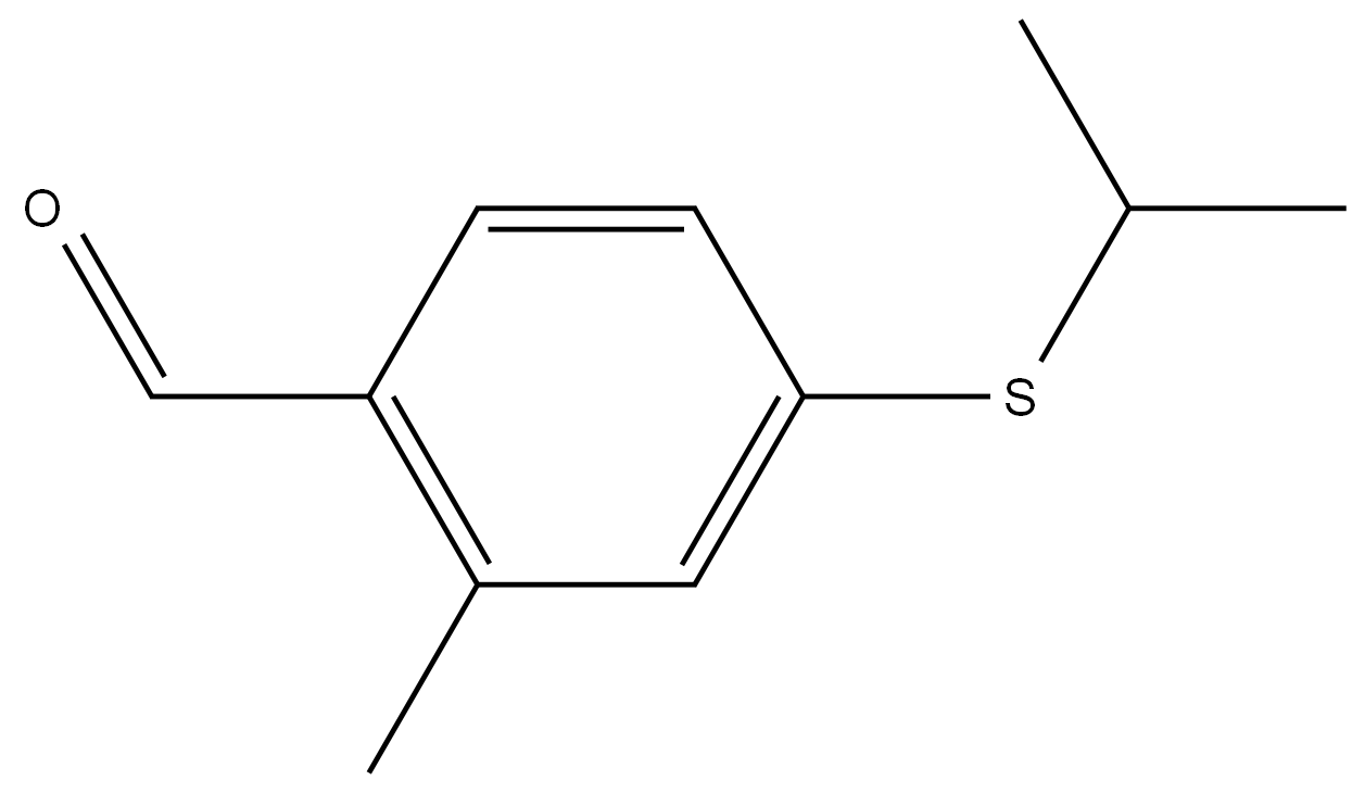 2-Methyl-4-[(1-methylethyl)thio]benzaldehyde,1343341-06-9,结构式