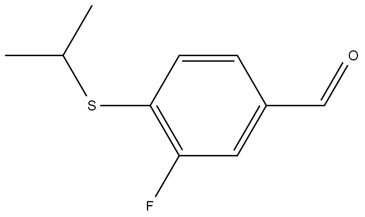 3-Fluoro-4-[(1-methylethyl)thio]benzaldehyde Structure