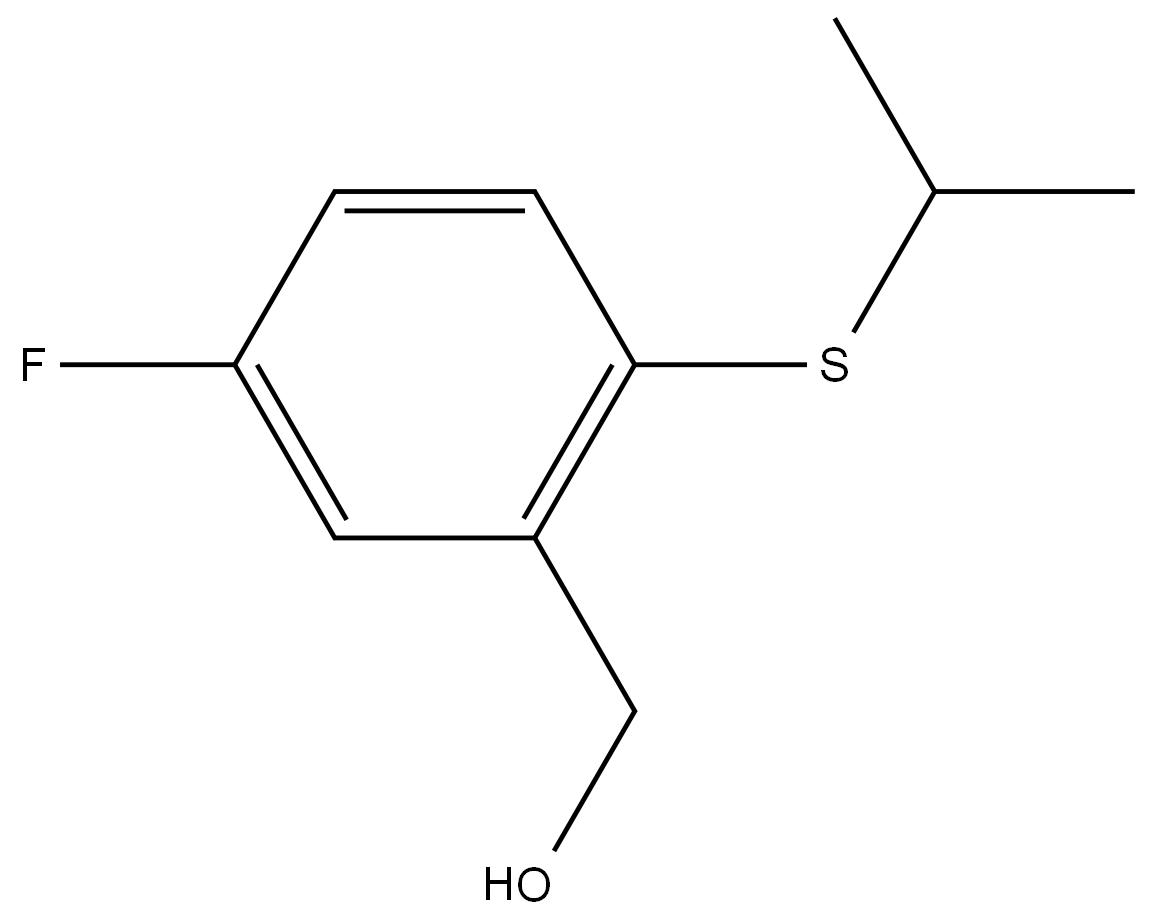 5-Fluoro-2-[(1-methylethyl)thio]benzenemethanol,1344349-13-8,结构式