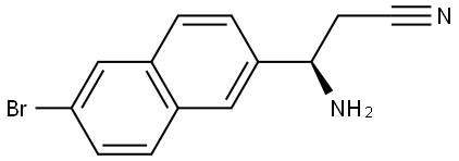 (3R)-3-AMINO-3-(6-BROMONAPHTHALEN-2-YL)PROPANENITRILE Structure