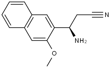 (3R)-3-AMINO-3-(3-METHOXY(2-NAPHTHYL))PROPANENITRILE Struktur