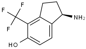 1-amino-4-(trifluoromethyl)-2,3-dihydro-1H-inden-5-ol Structure