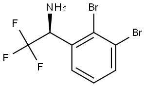 (1S)-1-(2,3-DIBROMOPHENYL)-2,2,2-TRIFLUOROETHAN-1-AMINE Structure