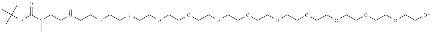 2-Boc-8,11,14,17,20,23,26,29,32,35,38-undecaoxa-2,5-diazatetracontan-40-ol Structure