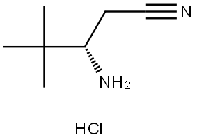 (S)-3-Amino-4,4-dimethylpentanenitrile hydrochloride Structure