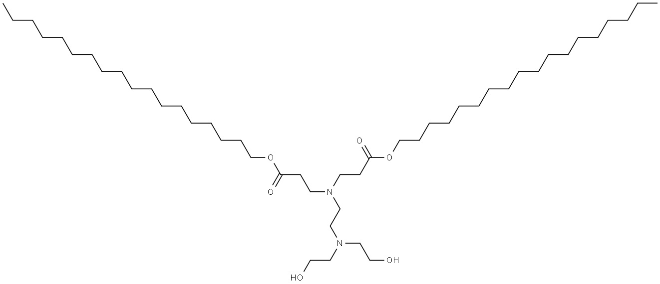 dioctadecyl 3,3'-((2-(bis(2-hydroxyethyl)amino)ethyl)azanediyl)dipropanoate Structure