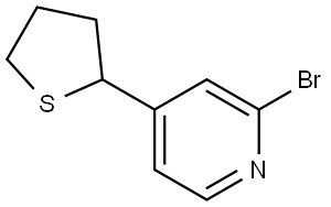 2-Bromo-4-(tetrahydrothiophen-2-yl)pyridine Struktur