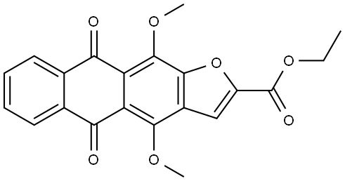 Ethyl 4,11-dimethoxy-5,10-dioxo-5,10-dihydroanthra[2,3-b]furan-2-carboxylate Structure