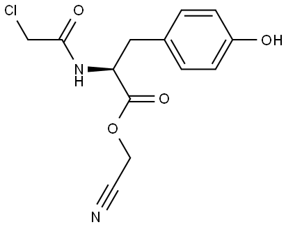 L-Tyrosine, N-(2-chloroacetyl)-, cyanomethyl ester Struktur