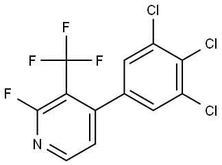 2-Fluoro-4-(3,4,5-trichlorophenyl)-3-(trifluoromethyl)pyridine Structure