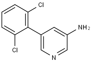 5-(2,6-Dichlorophenyl)-3-pyridinamine,1361727-59-4,结构式