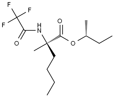 (R)-(R)-仲丁基 2-甲基-2-(2,2,2-三氟乙酰胺基)己酸酯,136307-32-9,结构式