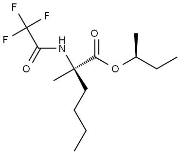(R)-(S)-仲丁基 2-甲基-2-(2,2,2-三氟乙酰胺基)己酸酯,136307-49-8,结构式