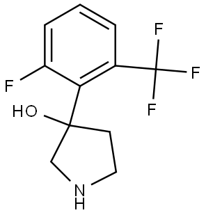 3-(2-fluoro-6-(trifluoromethyl)phenyl)pyrrolidin-3-ol Structure
