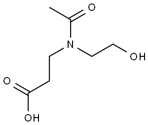 3-(N-(2-Hydroxyethyl)acetamido)propanoic acid Struktur