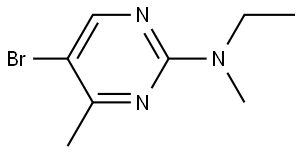 5-bromo-N-ethyl-N,4-dimethylpyrimidin-2-amine Struktur
