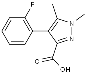 1H-Pyrazole-3-carboxylic acid, 4-(2-fluorophenyl)-1,5-dimethyl-,1369009-79-9,结构式