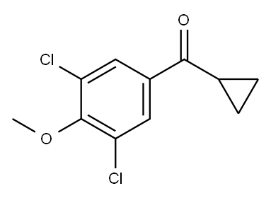 cyclopropyl(3,5-dichloro-4-methoxyphenyl)methanone,1369135-54-5,结构式