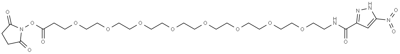 NP-八聚乙二醇-NHS 酯 结构式