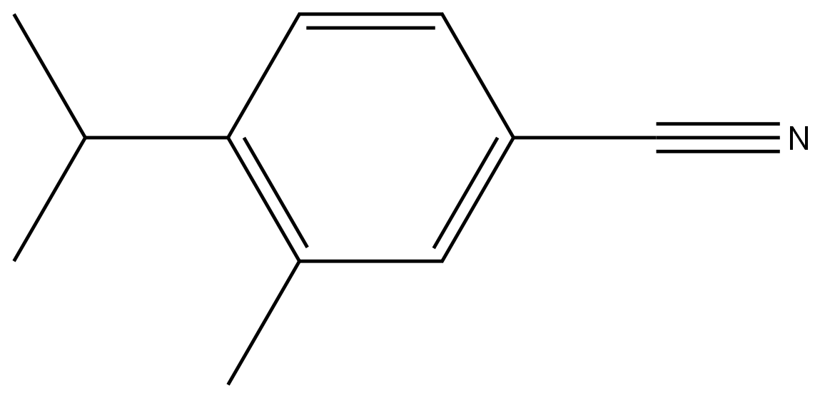 3-Methyl-4-(1-methylethyl)benzonitrile 结构式