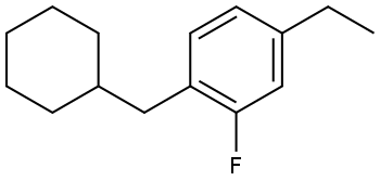 1-(Cyclohexylmethyl)-4-ethyl-2-fluorobenzene 结构式