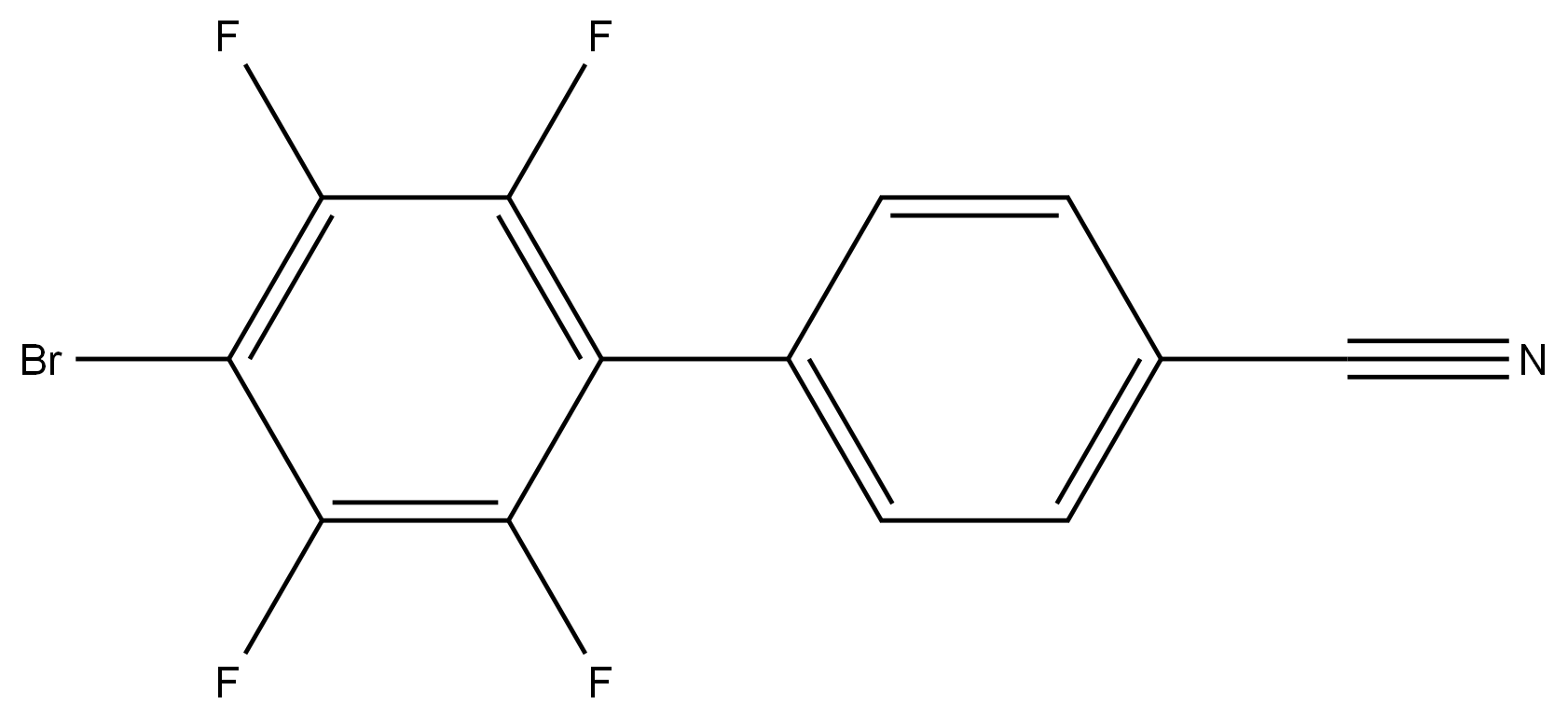 4'-bromo-2',3',5',6'-tetrafluoro-[1,1'-biphenyl]-4-carbonitrile Structure