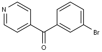 (3-Bromophenyl)-4-pyridinylmethanone Structure