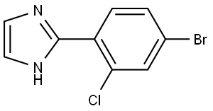 2-(4-bromo-2-chlorophenyl)-1H-imidazole Struktur