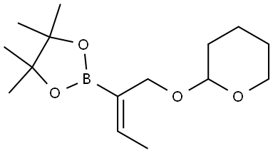 2H-Pyran, tetrahydro-2-[[(2Z)-2-(4,4,5,5-tetramethyl-1,3,2-dioxaborolan-2-yl)-2-buten-1-yl]oxy]- Struktur