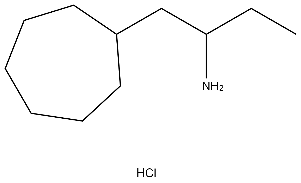 1-cycloheptylbutan-2-amine hydrochloride Struktur
