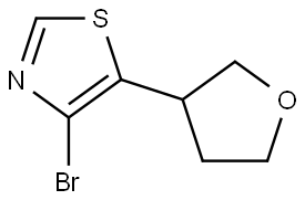 4-Bromo-5-(tetrahydrofuran-3-yl)thiazole Struktur