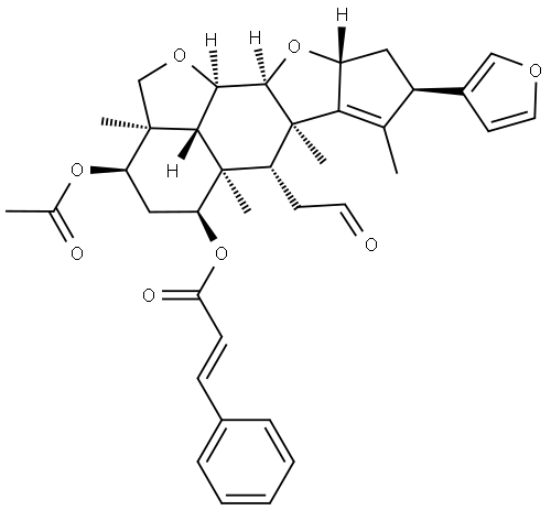 1383604-87-2 2-Propenoic acid, 3-phenyl-, (2aR,3R,5S,5aR,6R,6aR,8R,9aR,10aS,10bR,10cR)-3-(acetyloxy)-8-(3-furanyl)-2a,4,5,5a,6,6a,8,9,9a,10a,10b,10c-dodecahydro-2a,5a,6a,7-tetramethyl-6-(2-oxoethyl)-2H,3H-cyclopenta[d']naphtho[1,8-bc:2,3-b']difuran-5-yl ester, (2E)-
