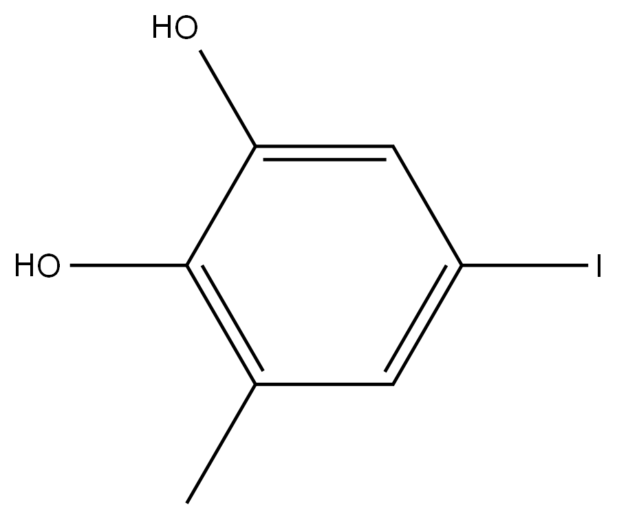 5-Iodo-3-methyl-1,2-benzenediol Struktur