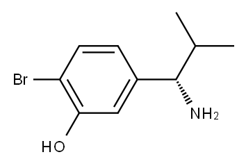 5-[(1S)-1-AMINO-2-METHYLPROPYL]-2-BROMOPHENOL Structure
