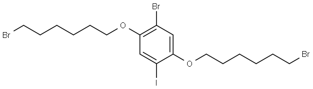 1-bromo-2,5-bis((6-bromohexyl)oxy)-4-iodobenzene Structure