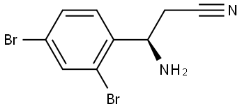 (3R)-3-AMINO-3-(2,4-DIBROMOPHENYL)PROPANENITRILE Struktur