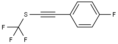 1-Fluoro-4-[2-[(trifluoromethyl)thio]ethynyl]benzene,1388753-65-8,结构式