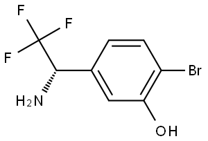 5-[(1S)-1-AMINO-2,2,2-TRIFLUOROETHYL]-2-BROMOPHENOL 结构式