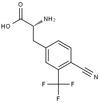 (2R)-2-AMINO-3-[4-CYANO-3-(TRIFLUOROMETHYL)PHENYL]PROPANOIC ACID,1390653-06-1,结构式