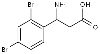 3-AMINO-3-(2,4-DIBROMOPHENYL)PROPANOIC ACID 结构式