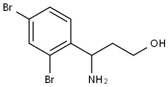 3-AMINO-3-(2,4-DIBROMOPHENYL)PROPAN-1-OL Structure