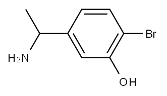 5-(1-AMINOETHYL)-2-BROMOPHENOL 结构式