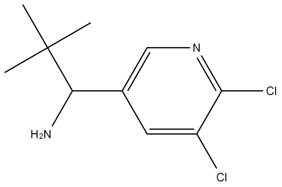 1-(5,6-DICHLORO(3-PYRIDYL))-2,2-DIMETHYLPROPYLAMINE Structure